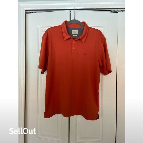 Quiksilver Other - Quiksilver Men's Polo Shirt Orange Short Sleeve Size M Lightweight